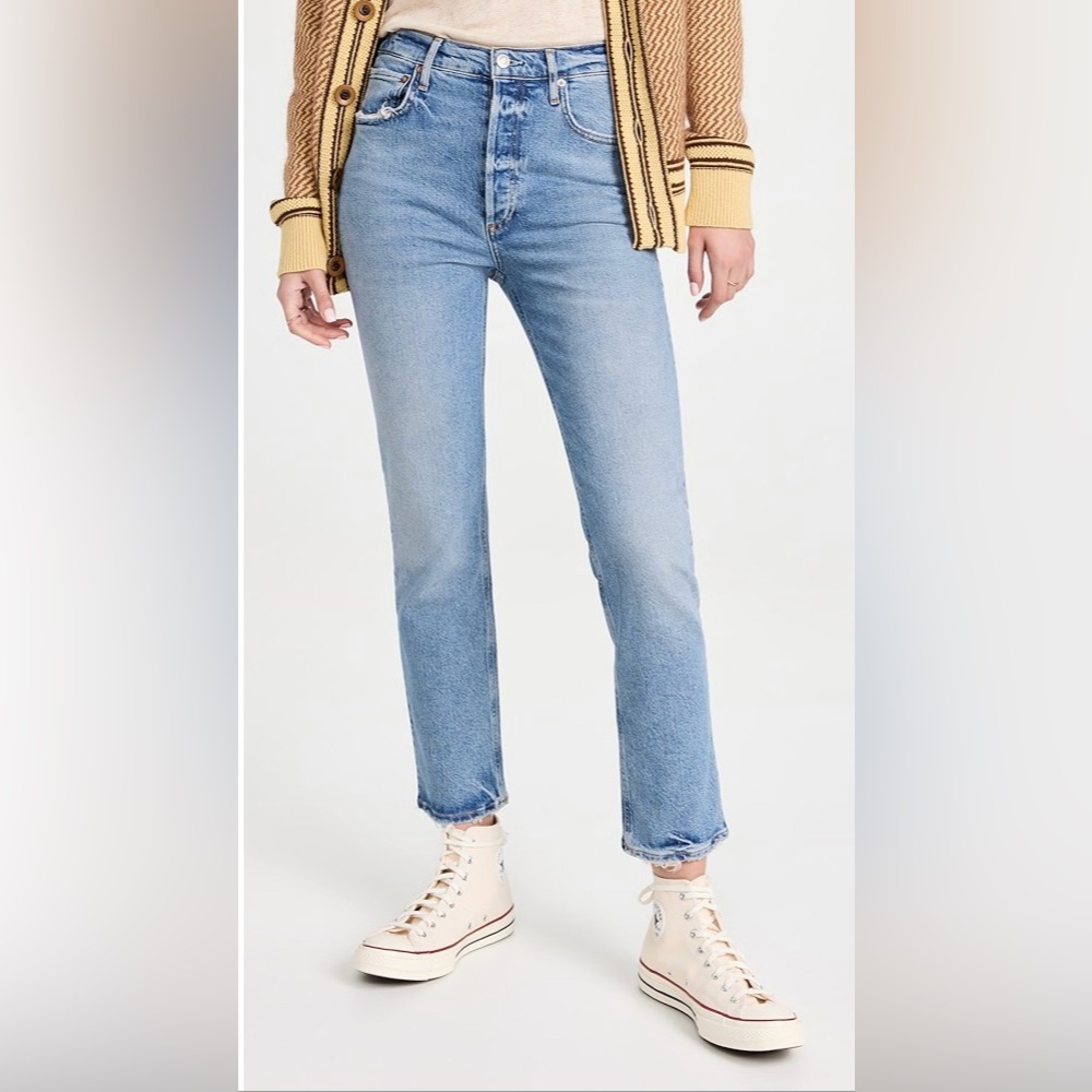Agolde Riley Long High Rise Straight Jean, Size 6/28